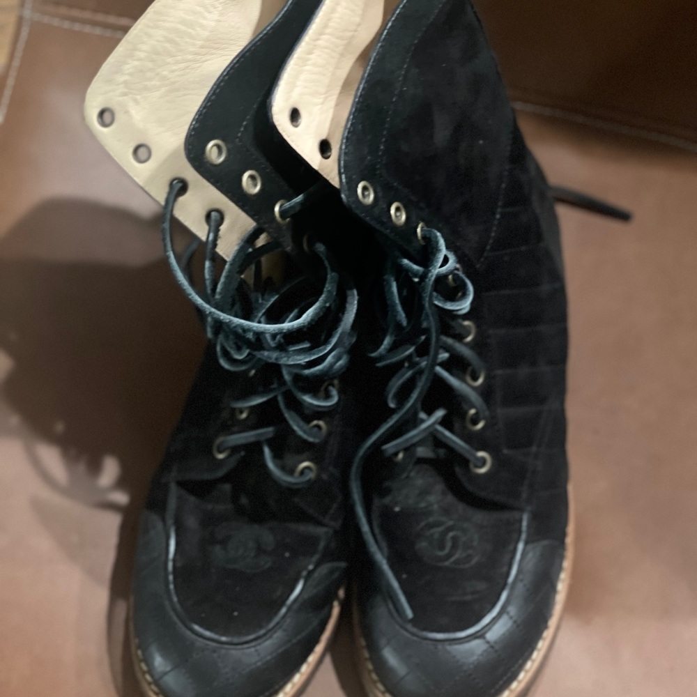 CHANEL LEATHER BOOTS